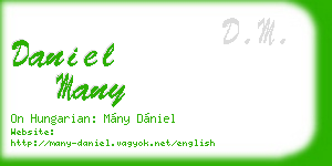 daniel many business card