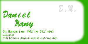 daniel many business card